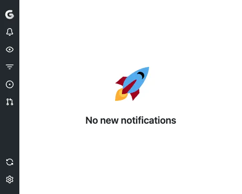 Screenshot when there are no notifications read